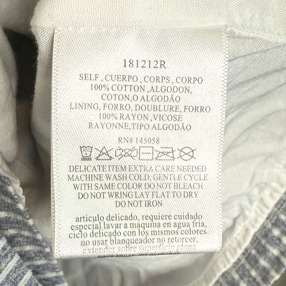 LeRumi Blue & White Striped Jamie Dress, S - Picture 9 of 9